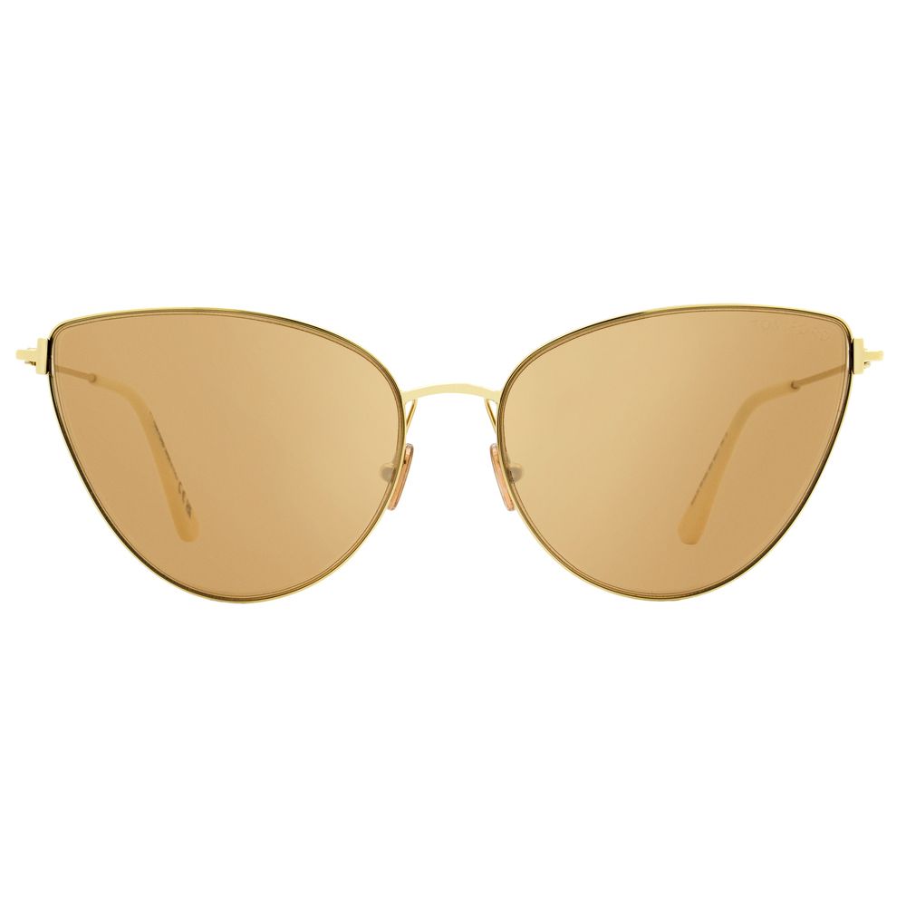 Tom Ford Cat Eye Sunglasses TF1005 Anais-02 32G Gold/Ivory 62mm FT01005 - Picture 2 of 3